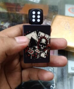 Dice & Skull Design Dual Flame Metal Lighter (Rechargeable/Gas) - Image 3