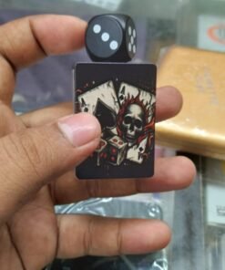 Alternative view of Dice & Skull Design Dual Flame Metal Lighter (Rechargeable/Gas)