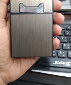 2-in-1 Premium Metal Cigarette Case with Built-in Rechargeable Electric Lighter - Image 3