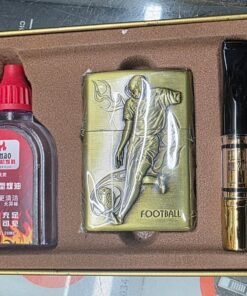 Alternative view of Premium Metal Kerosene Lighter Gift Set (Football / Military Design with Refill Fluid & Accessory) - গিফট বক্স সেট