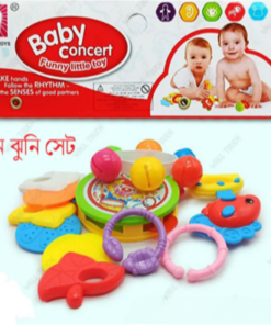 বেবি কনসার্ট মিউজিক্যাল র্যাটল ও টিথার সেট - রিমঝিম শব্দযুক্ত মাল্টি-পিস বেবি খেলনা (পাইকারি)